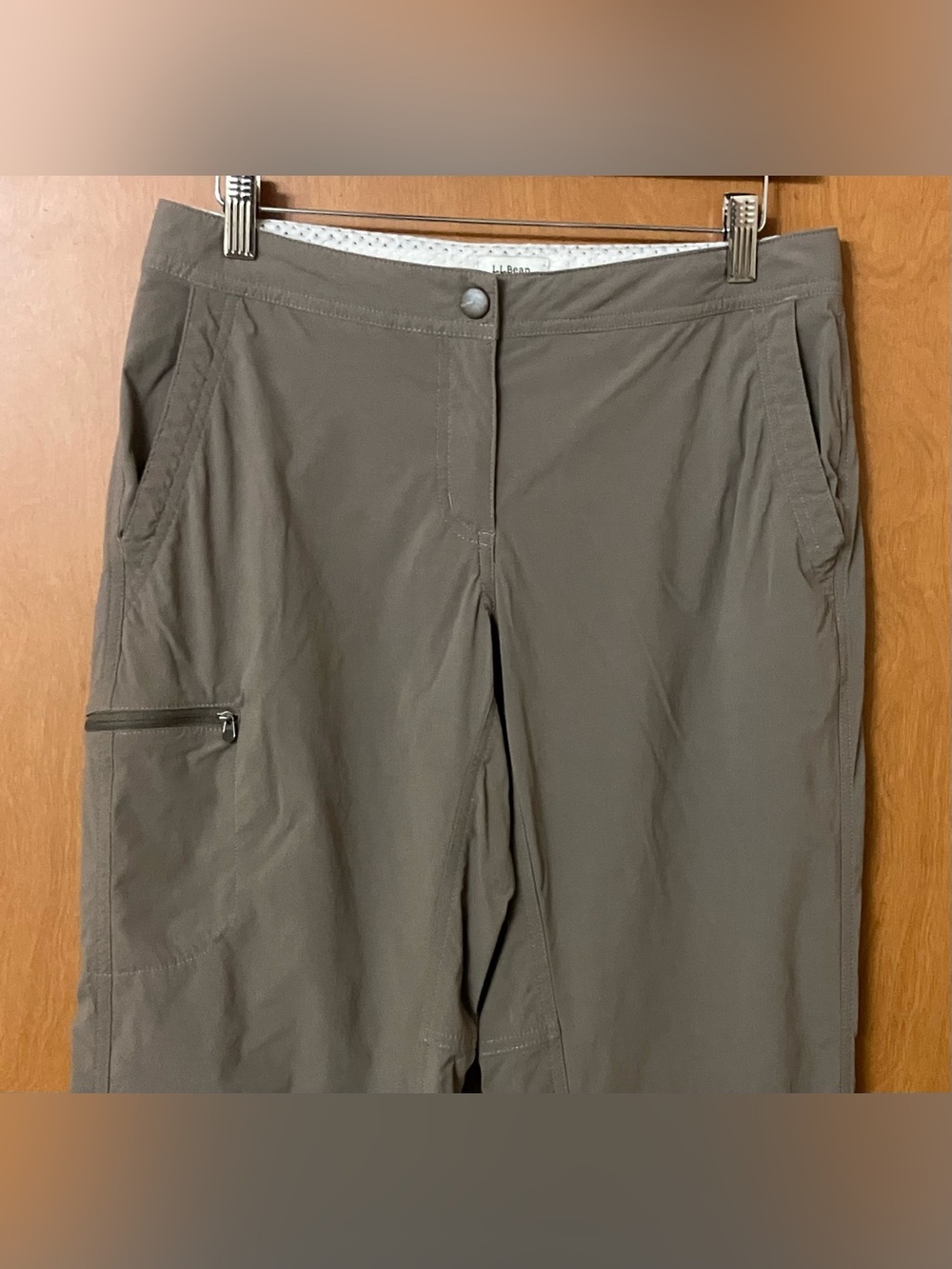 L.L. Bean Women's Brown Adjustable Waist Nylon Outdoor Trail Pants Size 6R
